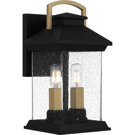 Quoizel Henderson Outdoor Wall 2 Lights Earth Black HND8206EK